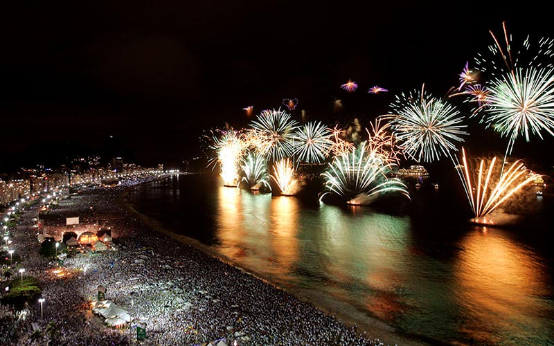 Silvester an der Copacabana / BRASILIEN